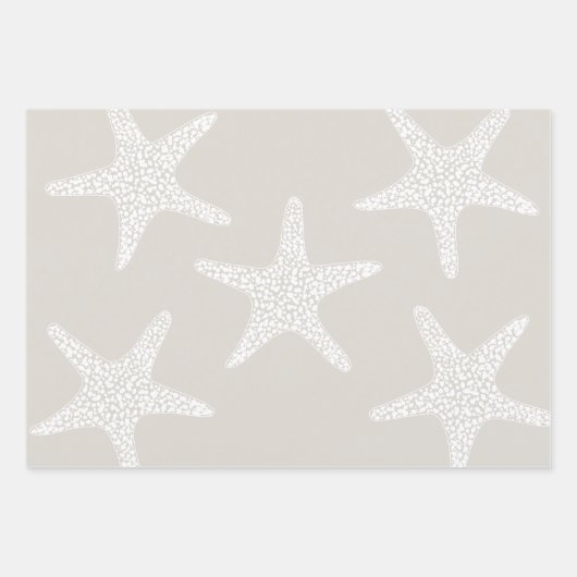 Starfish Beach Sand Summer Wedtern Pattern Geschenkpapier Set (Vorderseite 3)