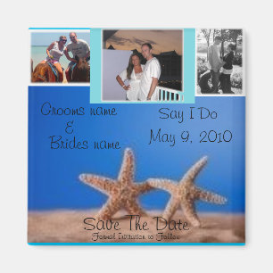 Starfish BEach Save the Date 3 Foto Magnet