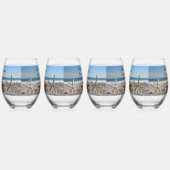 Starfish Beach Stemless Wine Glass oder Rocks Glas (Links)