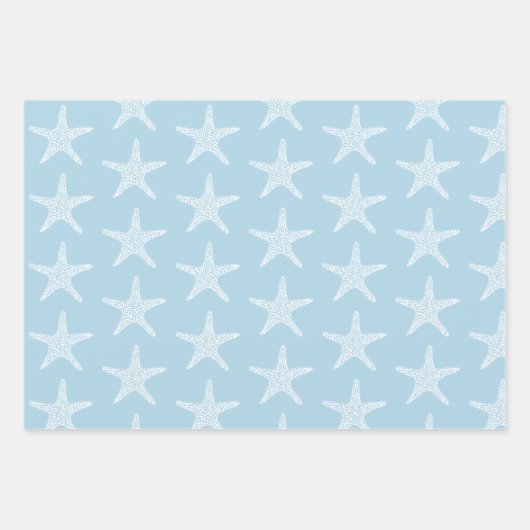 Starfish Beach Summer Nautic Pattern Geschenkpapier Set (Vorderseite 2)