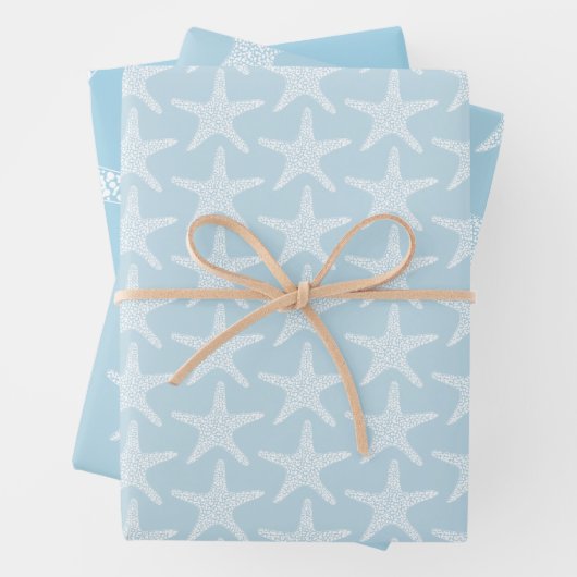 Starfish Beach Summer Nautic Pattern Geschenkpapier Set (Beispiel)