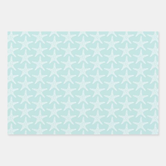 Starfish Beach Summer Nautic Pattern Geschenkpapier Set (Vorderseite)
