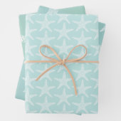 Starfish Beach Summer Nautic Pattern Geschenkpapier Set (Beispiel)