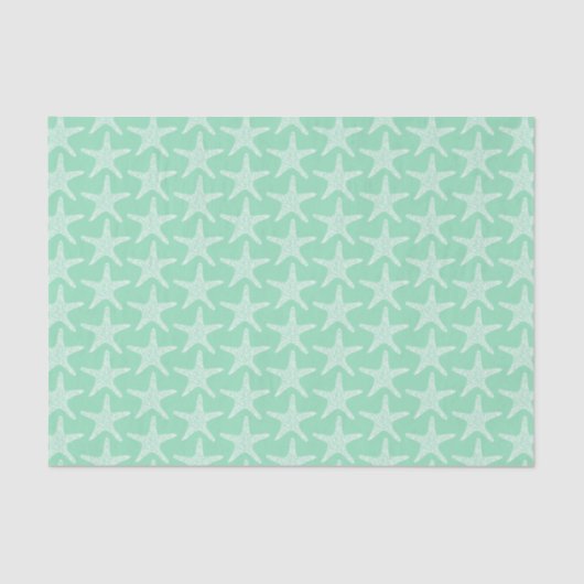 Starfish Beach Summer Nautic Pattern Seidenpapier (Vorderseite)