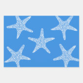 Starfish Beach Summer Ocean Blue Wedge Geschenkpapier Set (Vorderseite 3)