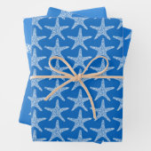 Starfish Beach Summer Ocean Blue Wedge Geschenkpapier Set (Beispiel)