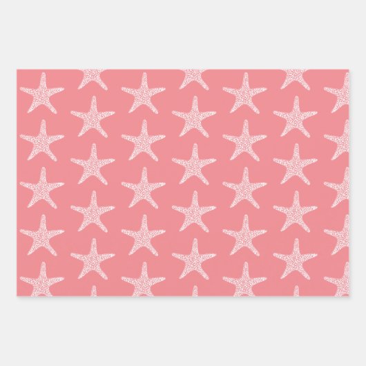 Starfish Beach Summer Wedtern Pattern Geschenkpapier Set (Vorderseite 2)