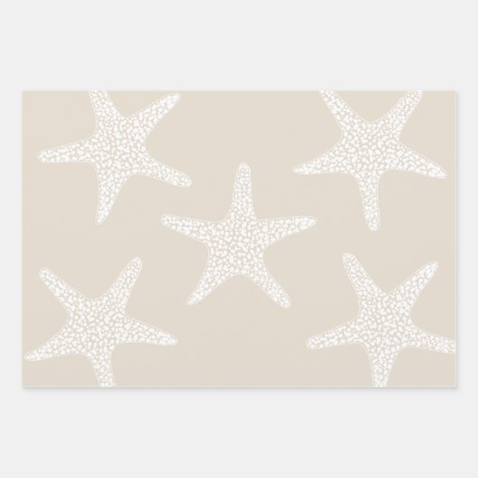 Starfish Beach Summer Wedtern Pattern Geschenkpapier Set (Vorderseite 3)