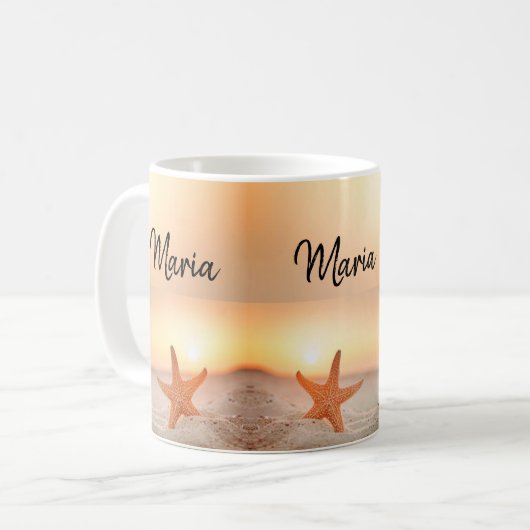 Starfish Beach Tasse (Vorderseite Links)