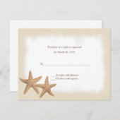 Starfish Beach Thema Hochzeit RSVP-Karten RSVP Karte (Vorne/Hinten)