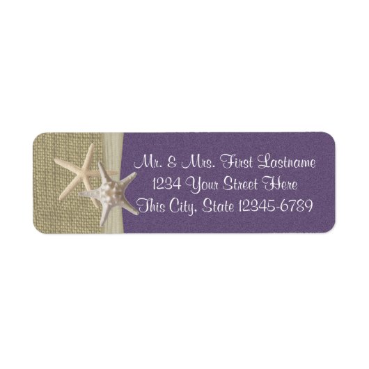 Starfish Beach und Burlap Lila (Vorne)