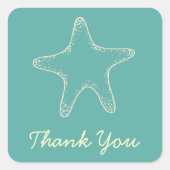 Starfish Beach Wedding Danke Stickers (Vorderseite)