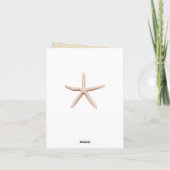 Starfish Beach Wedding Dankeschön Card Dankeskarte (Rückseite)