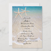 Starfish Beach Wedding Junggeselinnen-Abschied Ein Einladung (Vorderseite)