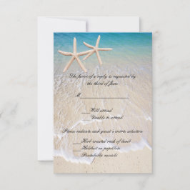 Starfish Beach Wedding Response Card RSVP Karte