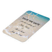 Starfish Beach Wedding speichert das Date Magnet (Linke Seite)