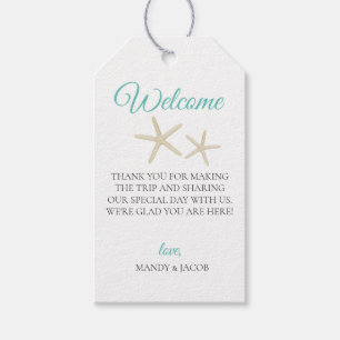 Starfish Beach Wedding Welcome Bag Geschenkanhänger