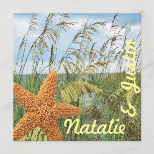 Starfish Beach Wedeldusche Einladung