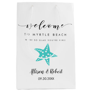Starfish Begrüßungstasche, Hochzeit in Urlaubsort Mittlere Geschenktüte