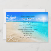 Starfish-Bestimmungsort-Strand-Hochzeits-Einladung Einladung (Rückseite)