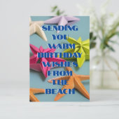 Starfish Birthday wünscht Postkarte (Stehend Vorderseite)