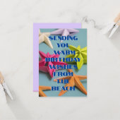 Starfish Birthday wünscht Postkarte (Vorderseite/Rückseite Beispiel)