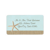 Starfish Blau Adressaufkleber (Vorne)