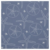 Starfish, blau-weiße Küste, Sand Dollar Stoff (Muster)