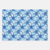 Starfish-blaues, nahtloses Strandmuster Geschenkpapier Set (Vorderseite 2)