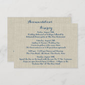 Starfish Blue Hydrangea Hochzeitstag Begleitkarte (Vorne/Hinten)