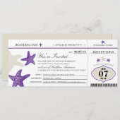 Starfish Boarding Pass Geburtstag Einladung (Vorne/Hinten)