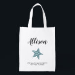 Starfish Bridesmaid Tote Bag für Wedding Blue Gray Wiederverwendbare Einkaufstasche<br><div class="desc">Füllen Sie diese schöne Tasche mit dem Zubehör,  das Ihre Mädchen für Ihr Bachelorette oder Hochzeitswochenende brauchen!</div>