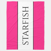 STARFISH Bright Fun Niedlich Candy Pink White Stri Fleecedecke (Vorderseite)