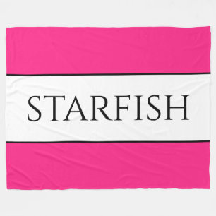 STARFISH Bright Fun Niedlich Candy Pink White Stri Fleecedecke