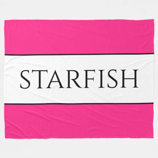 STARFISH Bright Fun Niedlich Candy Pink White Stri Fleecedecke (Vorderseite (Horizontal))