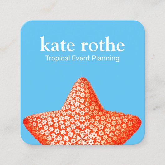 Starfish Business Card Quadratische Visitenkarte (Vorderseite)
