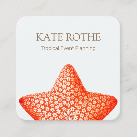 Starfish Business Card Quadratische Visitenkarte (Vorderseite)