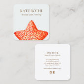 Starfish Business Card Quadratische Visitenkarte (Vorne/Hinten)