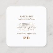 Starfish Business Card Quadratische Visitenkarte (Rückseite)