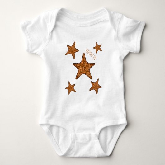 Starfish Cartoon Baby Strampler (Vorderseite)
