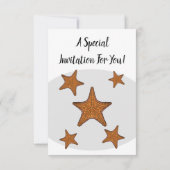 Starfish Cartoon Einladung (Rückseite)