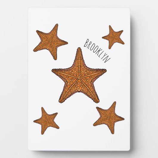 Starfish Cartoon Fotoplatte (Vorderseite)