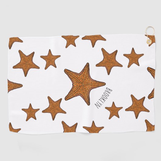 Starfish Cartoon Golfhandtuch (Horizontal)