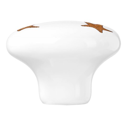 Starfish Cartoon Keramikknauf (Seitenansicht)