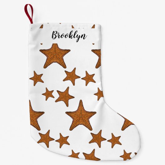 Starfish Cartoon Kleiner Weihnachtsstrumpf (Vorderseite)
