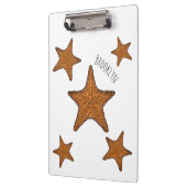 Starfish Cartoon Klemmbrett (Links)