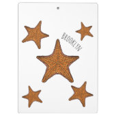 Starfish Cartoon Klemmbrett (Rückseite)