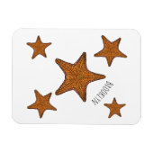Starfish Cartoon Magnet (Horizontal)