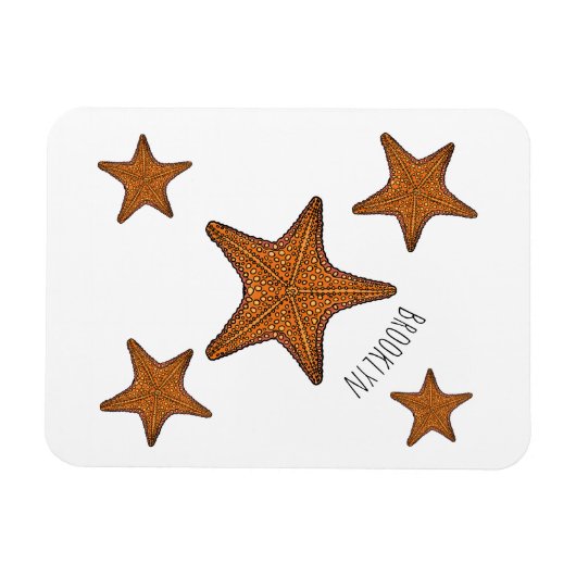 Starfish Cartoon Magnet (Horizontal)