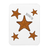 Starfish Cartoon Magnet (Vertikal)